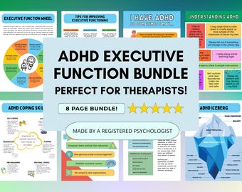 ADHD Executive Functioning Wheel & Worksheets for Kids (PDF Digital Download)