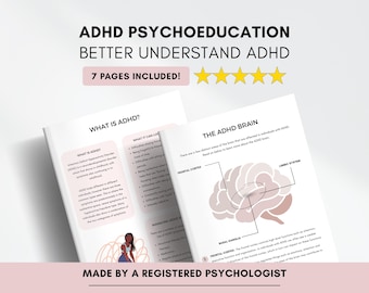 Hojas de trabajo educativas sobre el TDAH: Habilidades de afrontamiento en la neurodiversidad (Descarga digital)