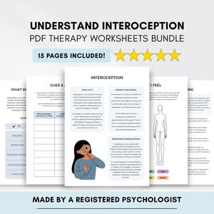 Interoception Worksheets: Understanding Feelings & Body Signals (PDF Therapist Resource)