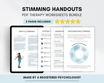 Stimming Education Worksheets for Understanding & Managing Neurodivergent Behaviours
