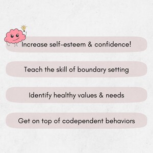 Codependency Worksheets Bundle With Boundary Setting Therapist Resource ...