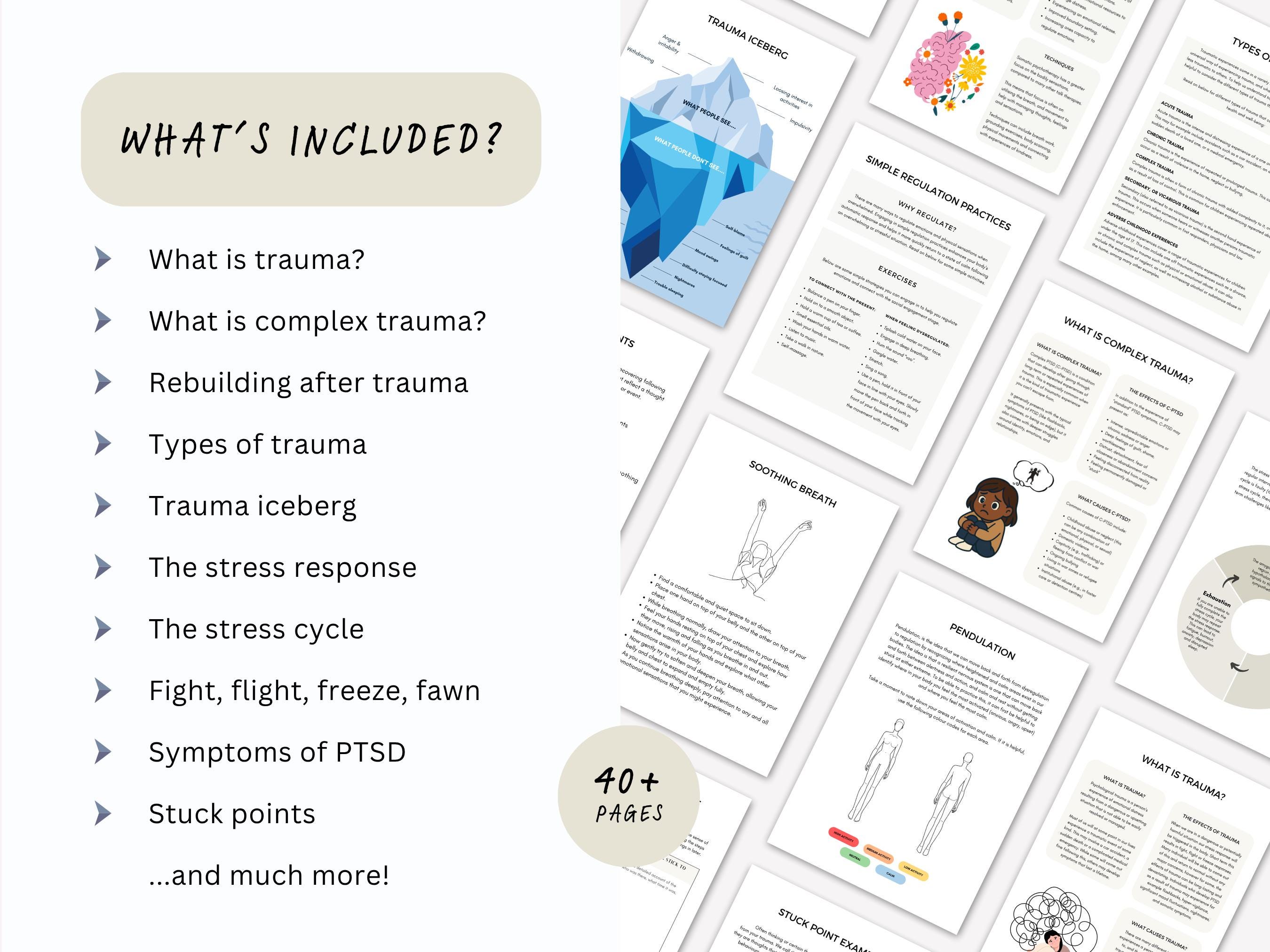 Complex Trauma Worksheets With Stress Cycle and CPTSD Symptoms (PDF ...