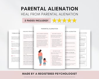 Parental Alienation Worksheets: Therapy & Divorce Resources (PDF Digital Download)