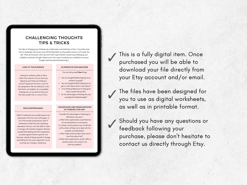 CBT for OCD Therapy Worksheets Bundle