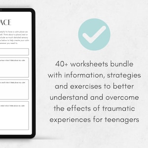Trauma Coping Skills Workbook Bundle: CBT, PTSD Resources for Teens ...