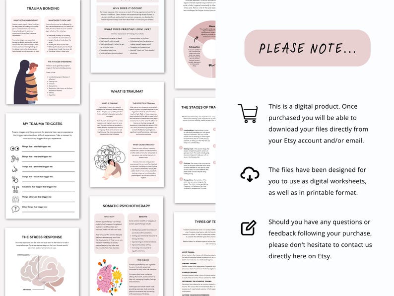 Complex Trauma Worksheets with Trauma Iceberg