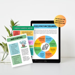 ADHD Executive Functioning Wheel & Worksheets for Kids (PDF Digital ...