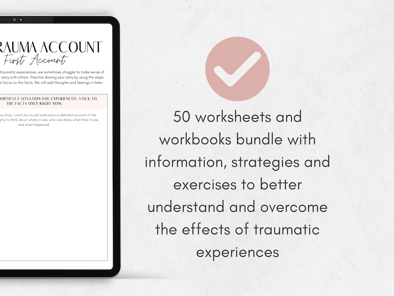 Trauma Worksheets Adult MEGA Bundle