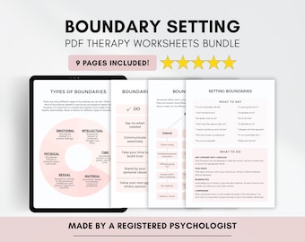 Boundary Setting Therapy Handouts: Healthy Relationships & Assertive Communication