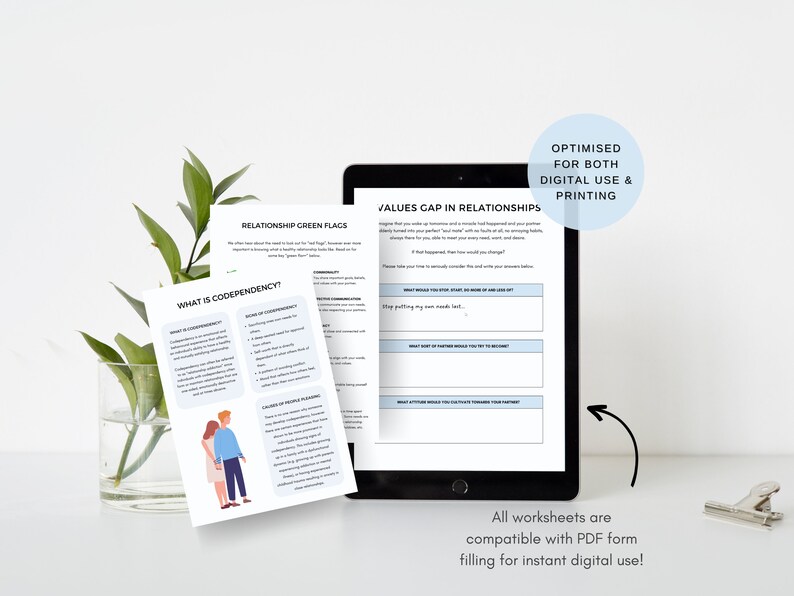 Codependency Worksheets Bundle