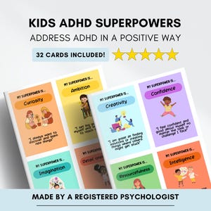 ADHD Superpower Karten für Kinder: Emotionsregulierung (Digitaler Download)