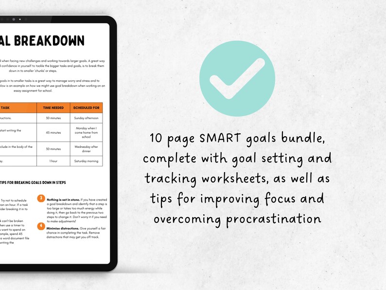 Kids & Teens Goal Setting Worksheets