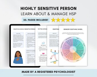 HSP Worksheet Bundle: Sensory & Emotional Regulation, Energy Mapping (PDF Digital Download)