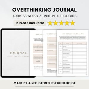 Diario para controlar las preocupaciones, gestionar el estrés y afrontar la ansiedad (descarga digital en PDF)