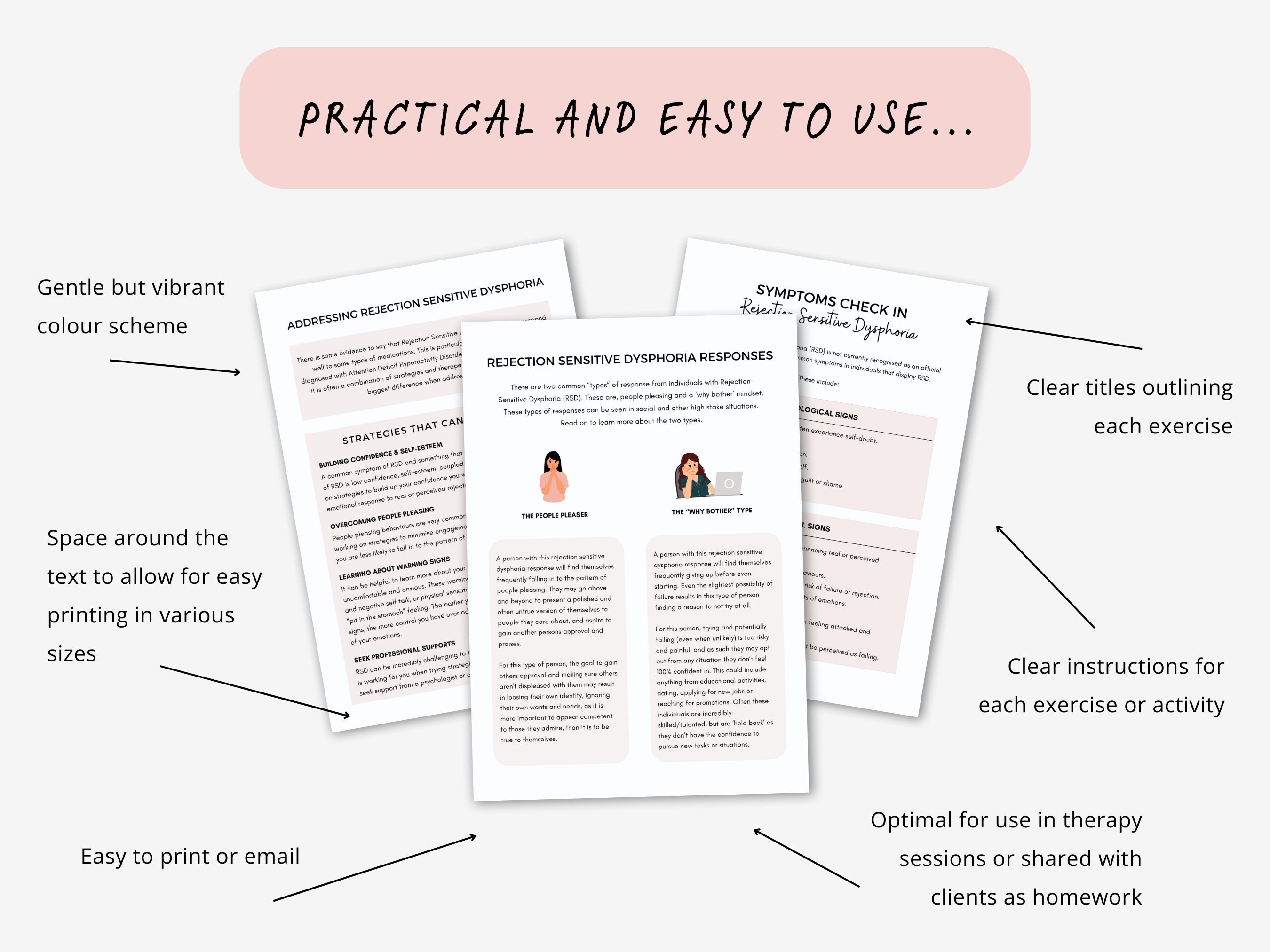 Rejection Separation Worksheet.pdf RSD Worksheets: Emotional Regulation & Rejection Sensitive Dysphoria ...