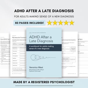 ADHD Late Diagnosis Workbook for Adults Managing Executive Function & Emotional Regulation