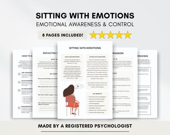 Feelings Therapy Worksheets for Emotional Regulation & Self-Awareness (PDF Digital Download)