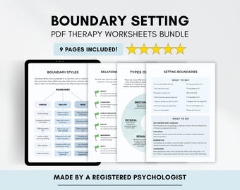 Boundary Setting Therapy Handout with Relationship Coaching and Reacting vs Responding