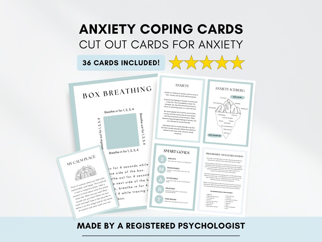 Anxiety Coping Skills Cards: Strategies for Teens & Adults (digital ...