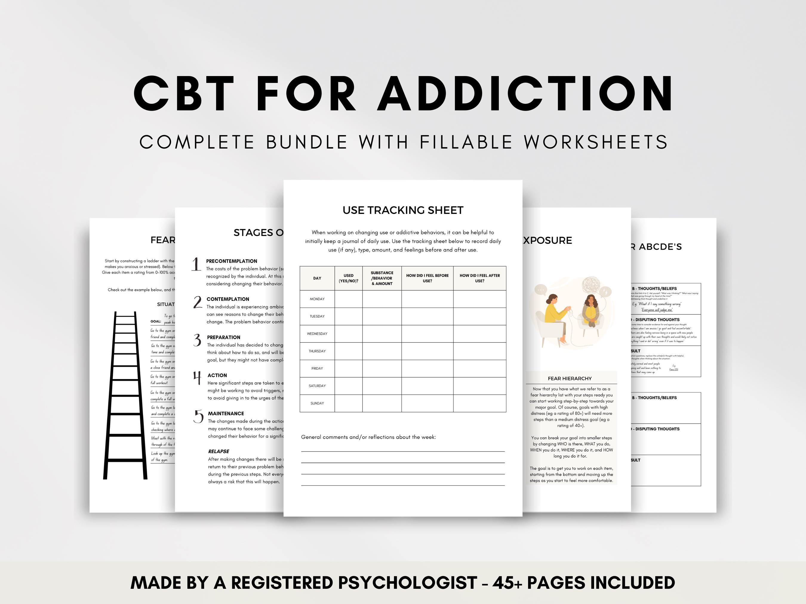 CBT Worksheets for Addiction Recovery and Relapse Prevention ...
