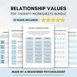 Relationship Worksheets to Understand Values, Set Healthy Boundaries & Effective Communication