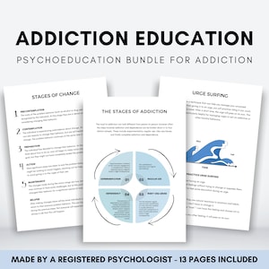 Addiction Education for Overcoming Addiction and Recovery, Motivational Interviewing Sobriety Worksheets and Substance Use for Adults