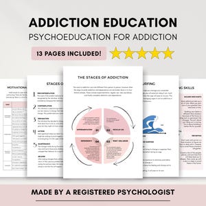 Paquete educativo para la recuperación de adicciones: Recursos para terapeutas y consejeros (descarga digital en PDF)