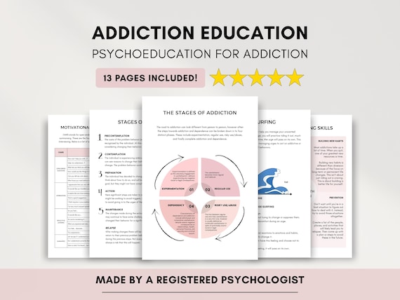 Addiction Recovery Education Bundle, Therapist Counselor Resource (PDF Digital Download)