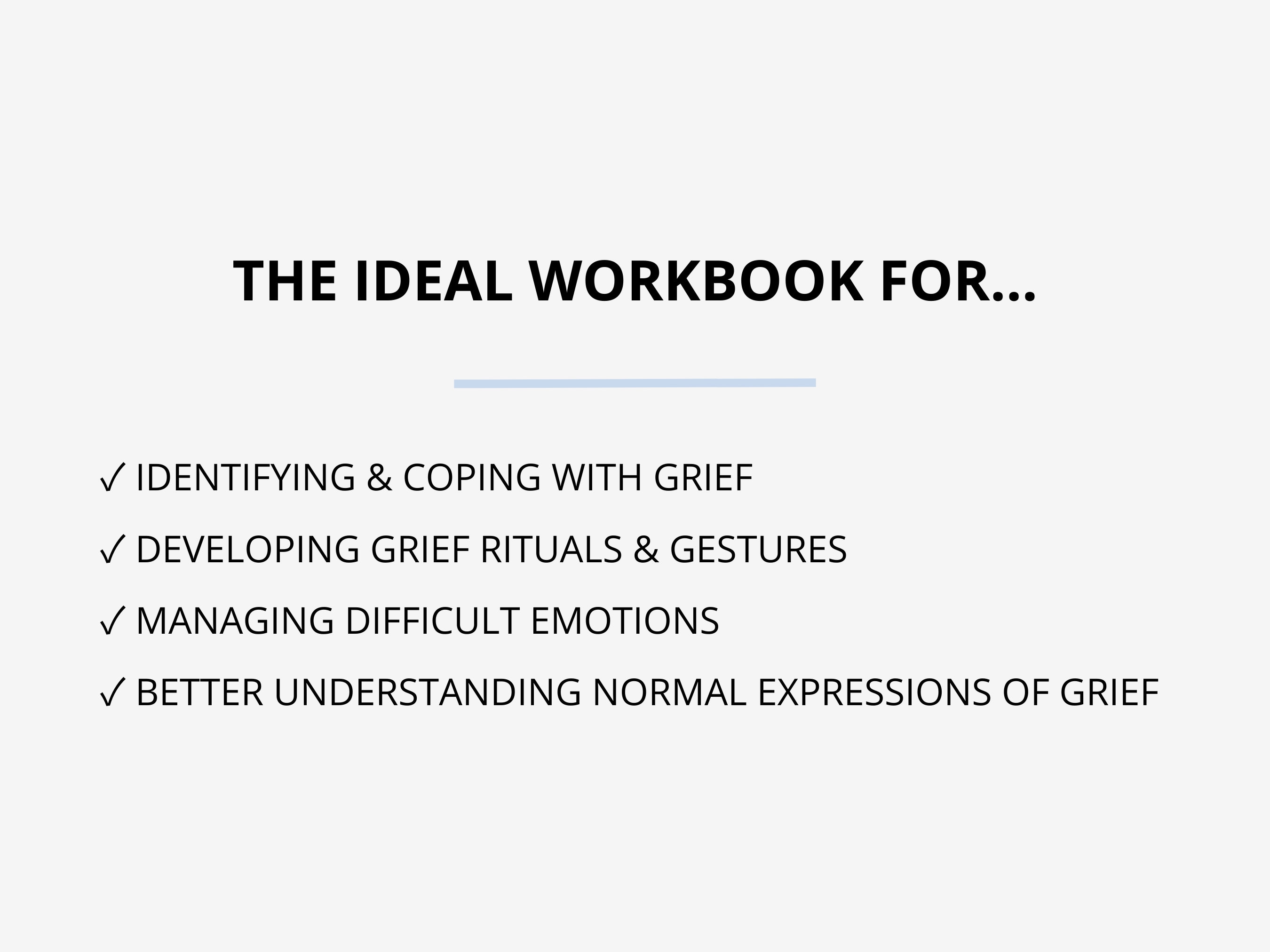 Grief Workbook for Adults, Grief Exercises for Managing Grief and Loss ...