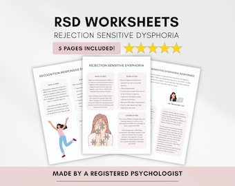 Fichas de trabajo sobre disforia sensible al rechazo: Regulación emocional y disforia sensible al rechazo (descarga digital en PDF)