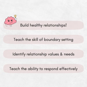 Boundary Setting Worksheets Bundle