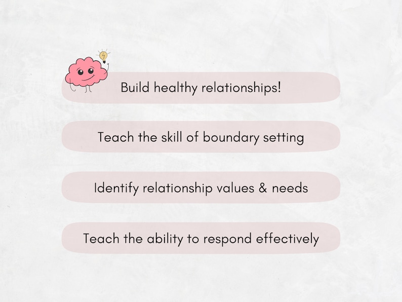 Boundary Setting Worksheets Bundle