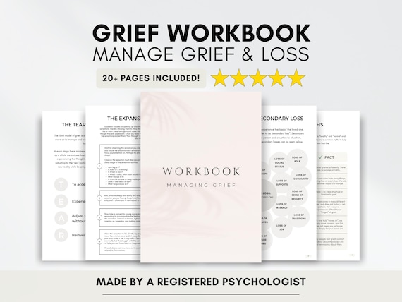 Grief Workbook for Adults: Managing Loss & Emotions (Digital Download)