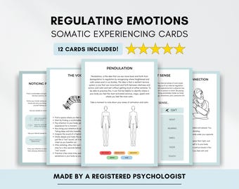 Somatic Exercise Cards: Trauma & PTSD Therapy Tools (PDF Digital Download)