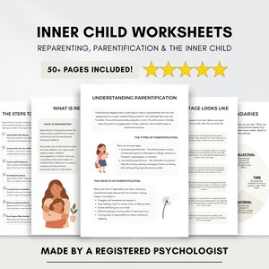 Hojas de trabajo para la sanación del niño interior con reparentalización y autocompasión (descarga digital en PDF)