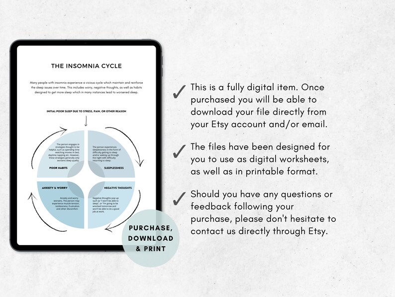 Cbt therapy for insomnia psychology worksheets for better sleep