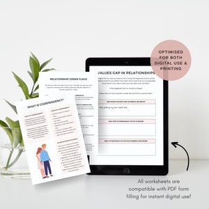 Codependency Worksheets Bundle With Boundary Setting Therapist Resource ...