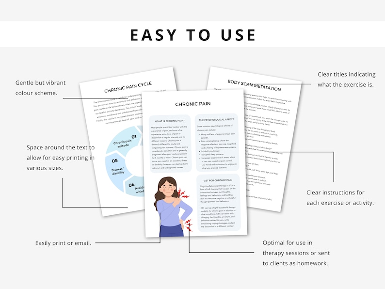 Mindfulness for Chronic Pain Worksheets