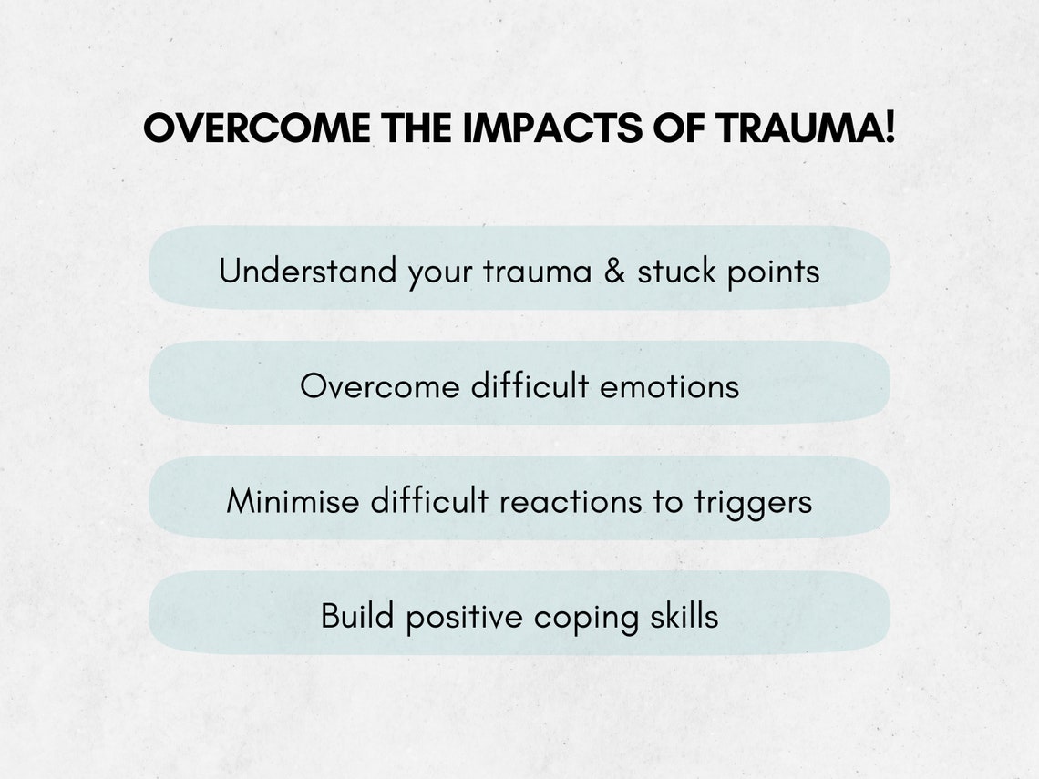 PTSD Trauma Therapy Worksheets PTSD Workbook for Adults Ptsd Coping