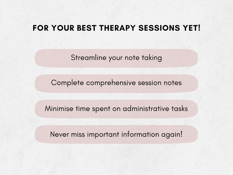 Therapy Progress Note Template: 7-Page Psychotherapy Forms (PDF)