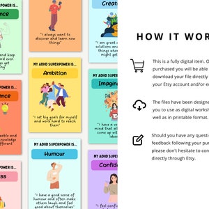 ADHD Superpower Cards for Kids: Confidence & Coping Skills (Printable)