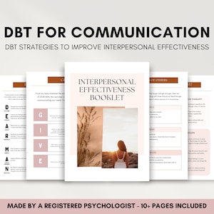 DBT Worksheets for Communication Skills, Healthy Boundaries for adults, Boundary Setting, Interpersonal Effectiveness Therapist Resource