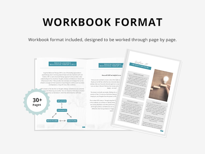 CBT Workbook Bundle for Overcoming and Managing Depressive Symptoms