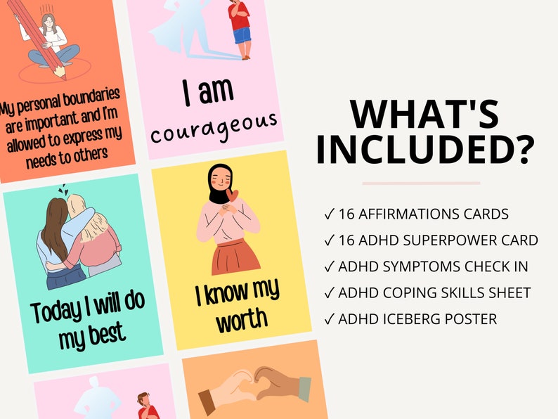 ADHD Superpower Cards for Kids: Confidence & Coping Skills (Printable)
