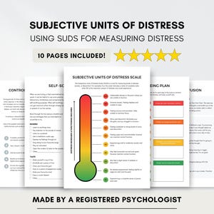 Werkbladen SUDS-angst: informatiebron cognitieve defusie therapeuten (digitale pdf-download)