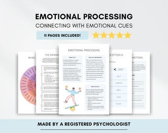 Emotional Processing Worksheets with Interoception & Wheel of Emotions (PDF Digital Download)