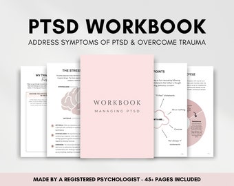 PTSD Workbook for Understanding Trauma and the Brain and Post Traumatic Growth, Trauma Workbook and Stress Response for Adults and Teens