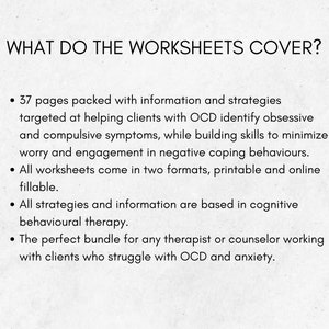OCD Worksheets Bundle
