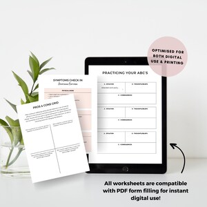 CBT Eating Disorder Worksheets With Therapy Education Handouts (PDF ...