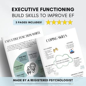 Executive Functioning Wheel & Coping Skills Worksheets